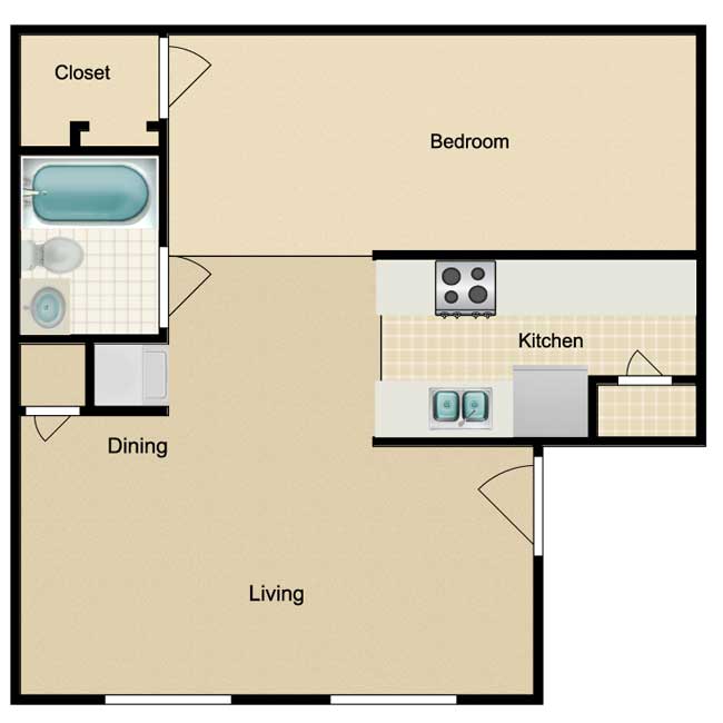 Riviera Apartment Homes - Floorplan - Jasmine