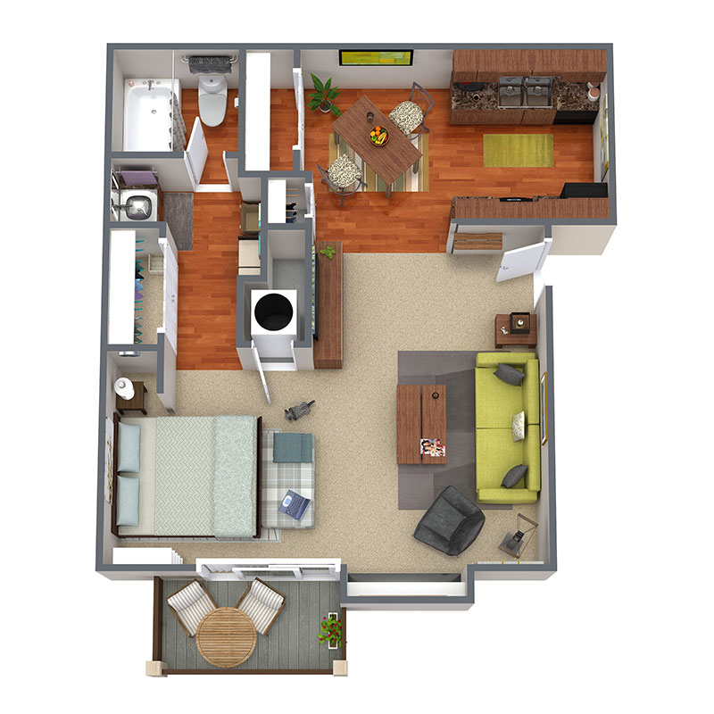 Royalwood Apartments - Floorplan - Studio