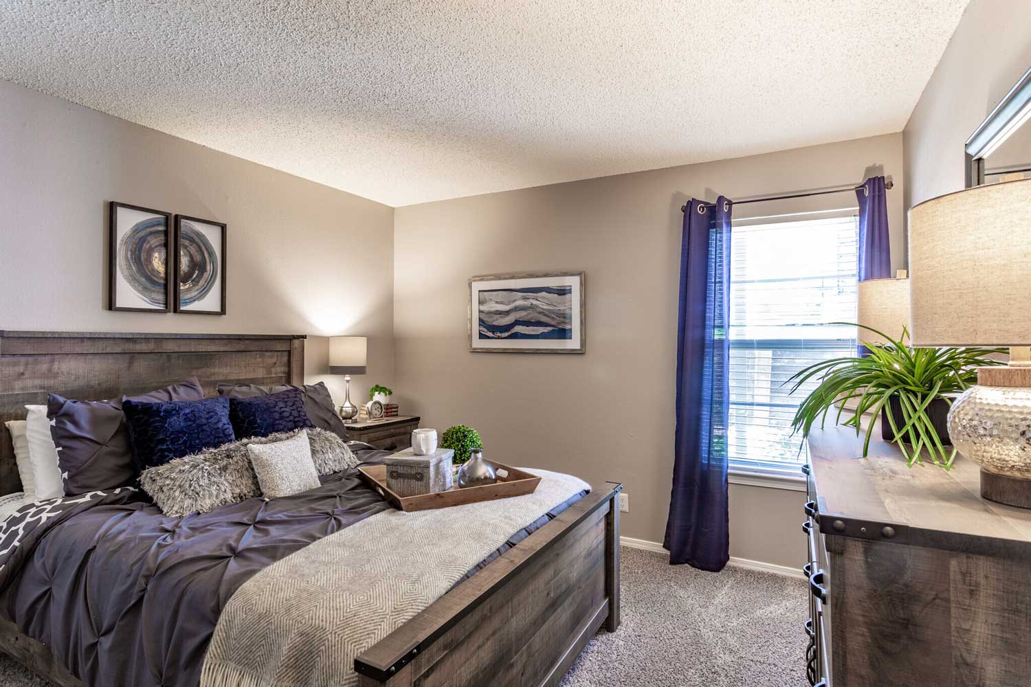 Spacious Bedrooms at Rustic Woods Apartments in Tulsa, Oklahoma
