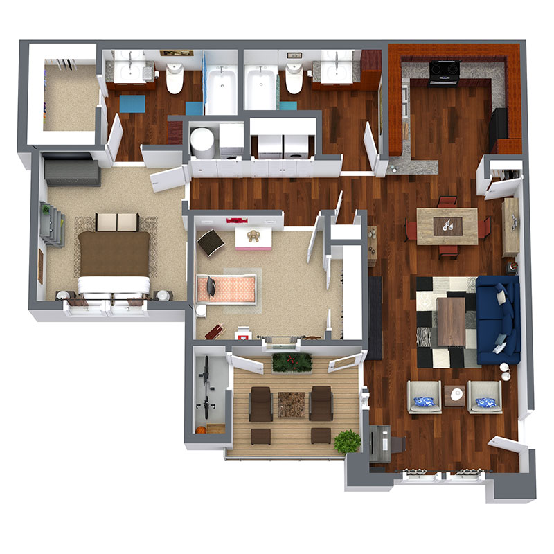 Floorplan - 2 Bedroom  image