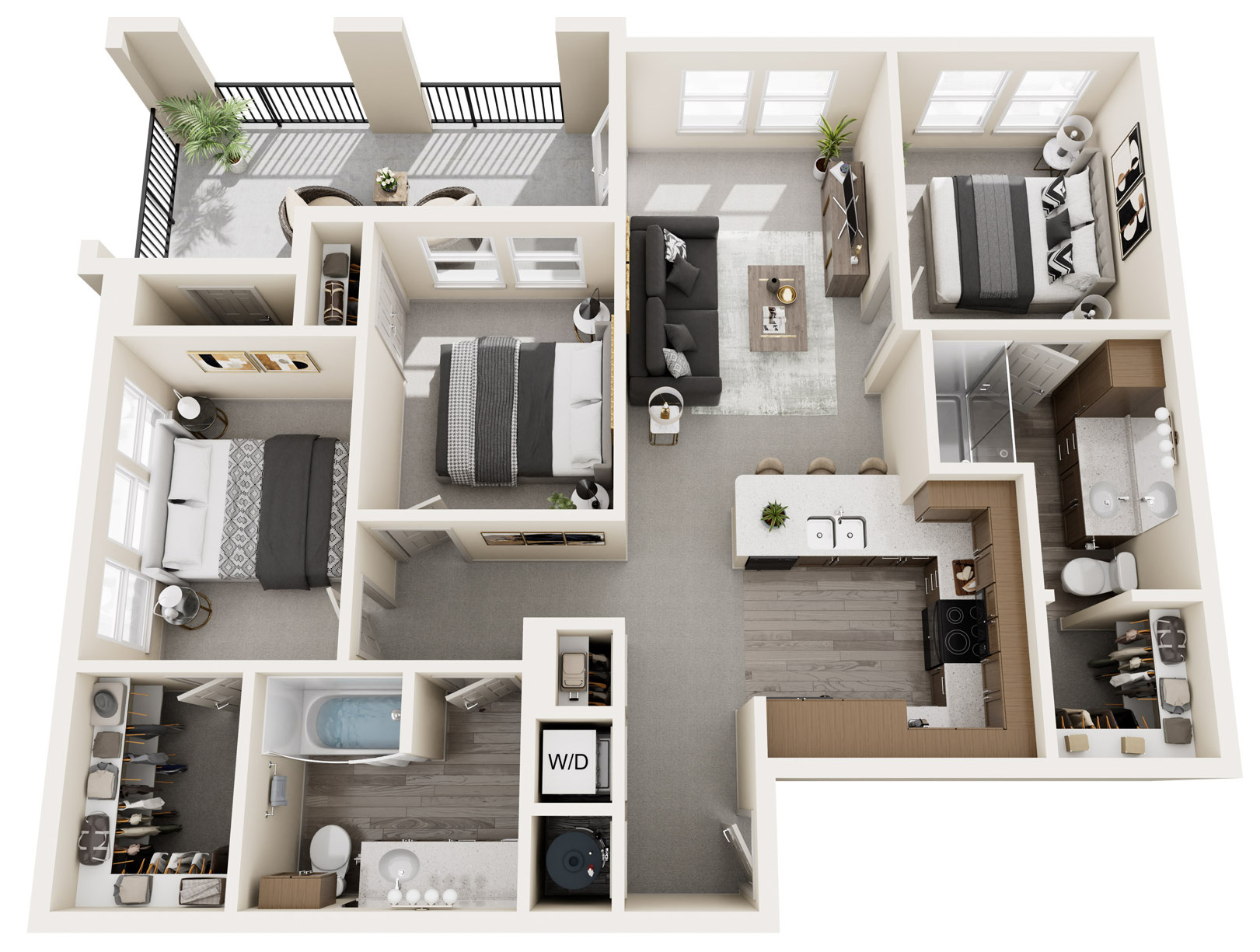 Informative Picture of Three Bed - 1100 Sq ft - 30%