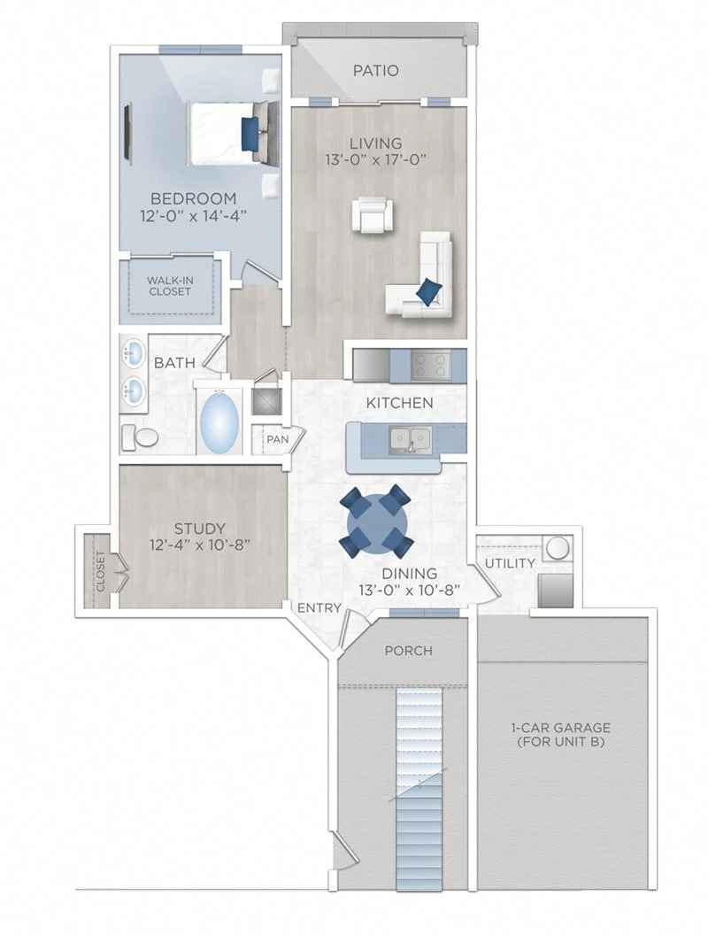 Floor plan layout for Barcelona (Apartment B)