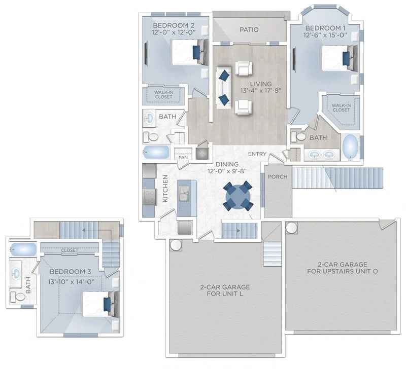 Floor plan layout for Malaga (Apartment L)