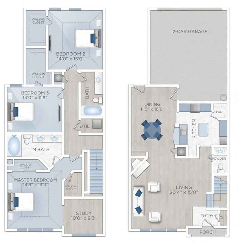 Floor plan layout for Milano (Apartment Q)