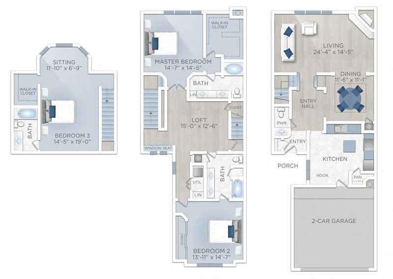 Floor plan layout for Palermo (Apartment T)