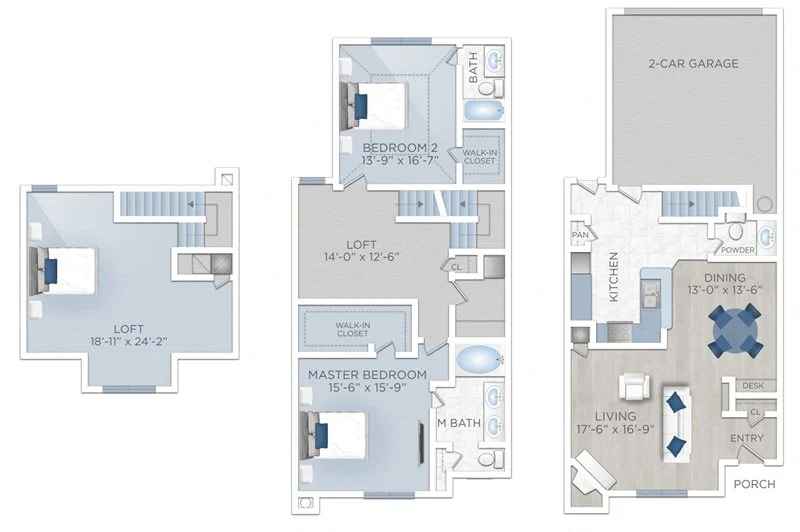 Floor plan layout for Florence (Apartment R)