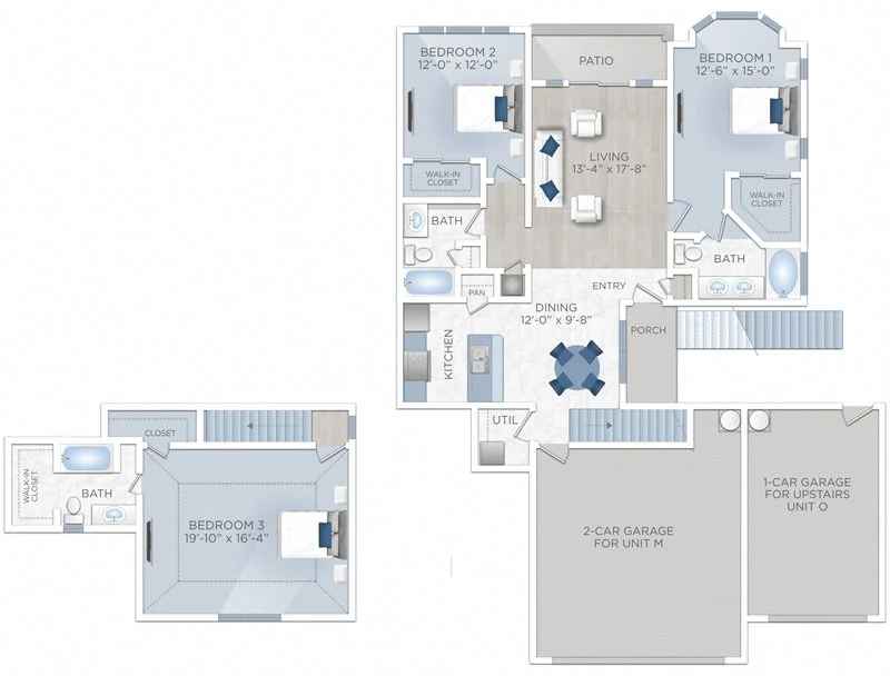 Floor plan layout for Malaga (Apartment M)