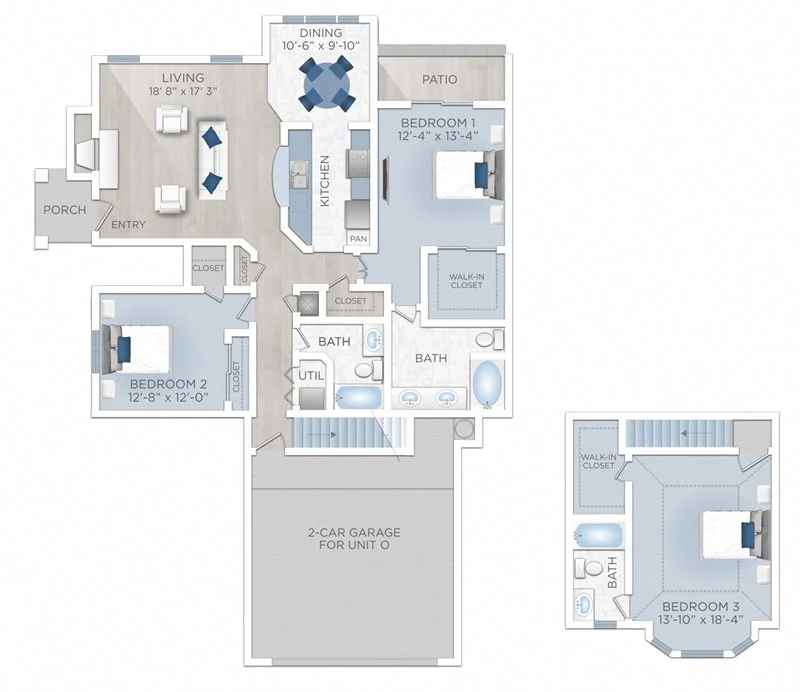 Floor plan layout for Sevilla (Apartment O)