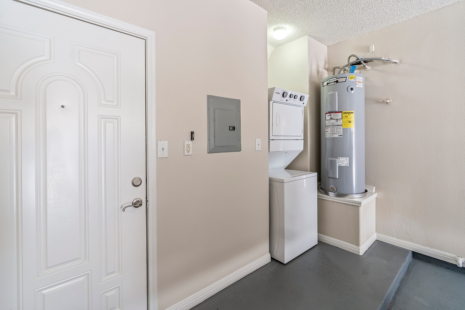 Attached Garage with Tankless Water Heater