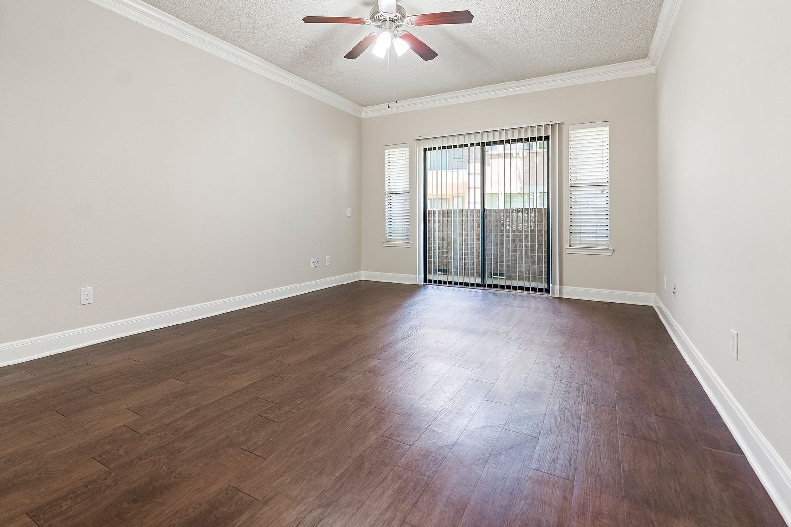 Living Room with Wood-Style Flooring