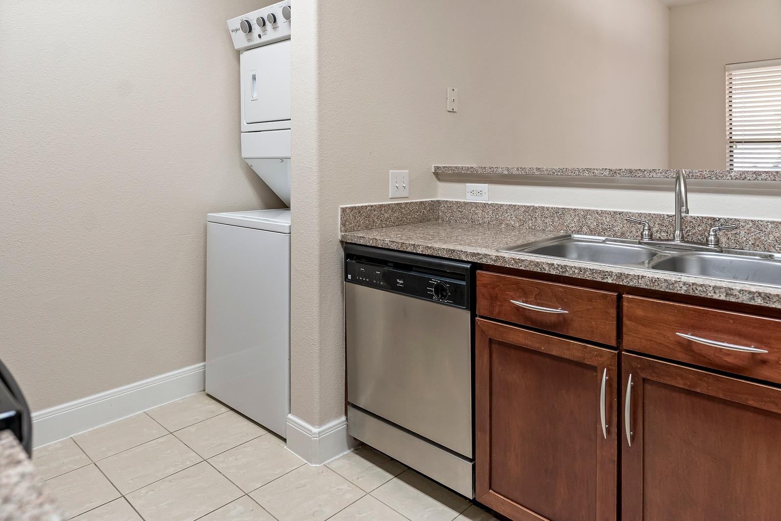 Laundry Nook and Kitchen Area