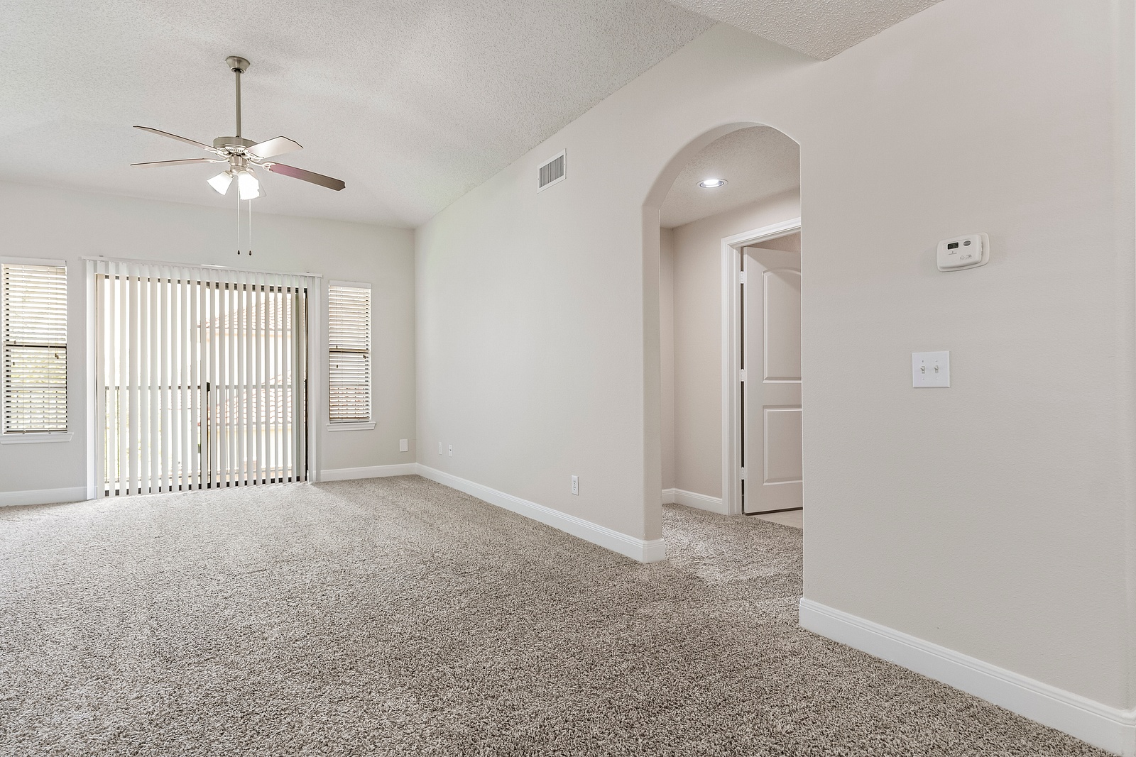 Living Room with Sliding Glass Door