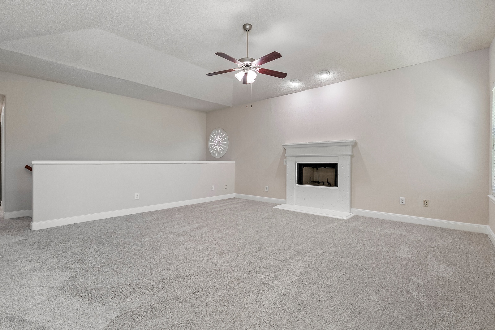 Living Room with Cozy Fireplace