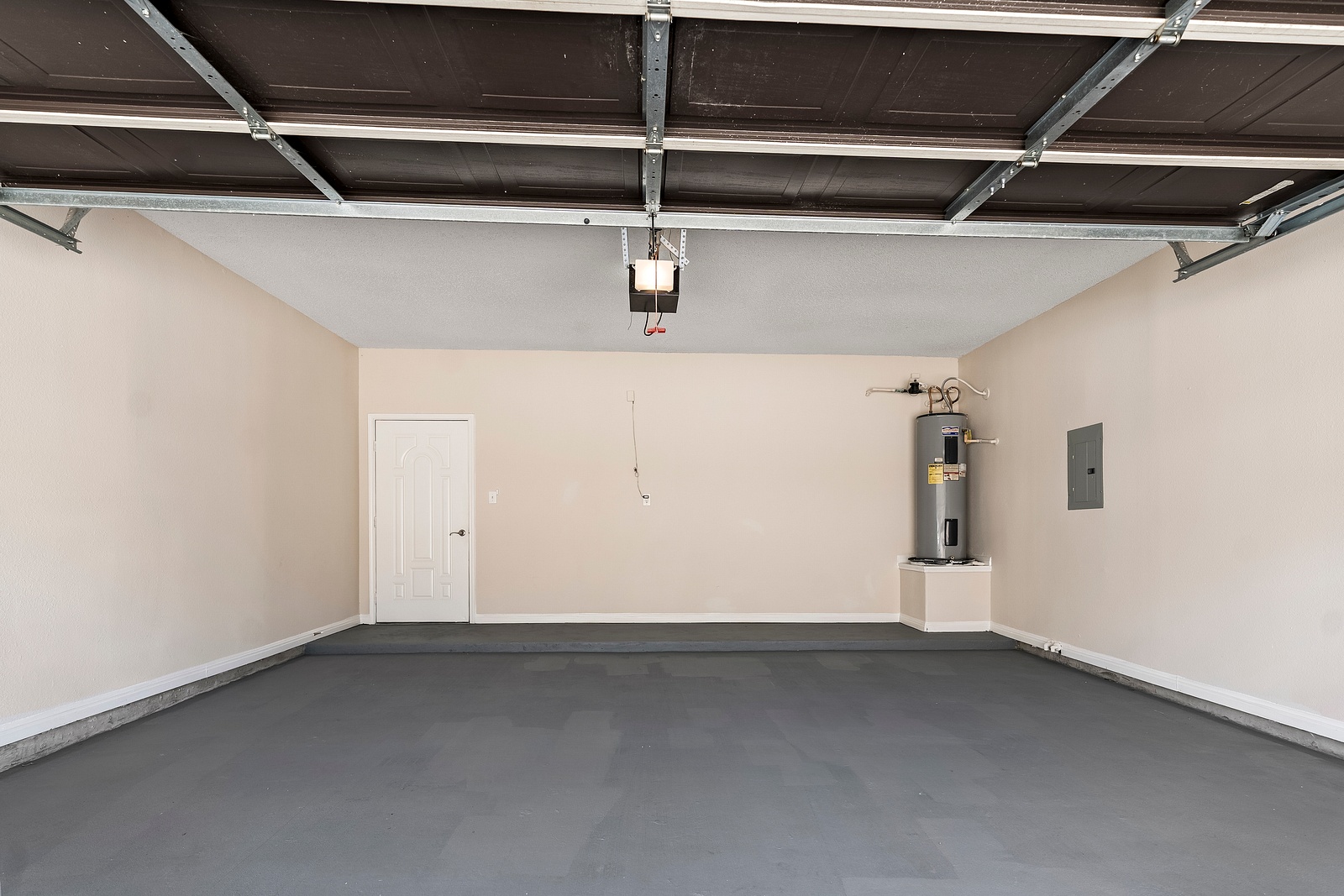 Attached Garage with Overhead Storage Space