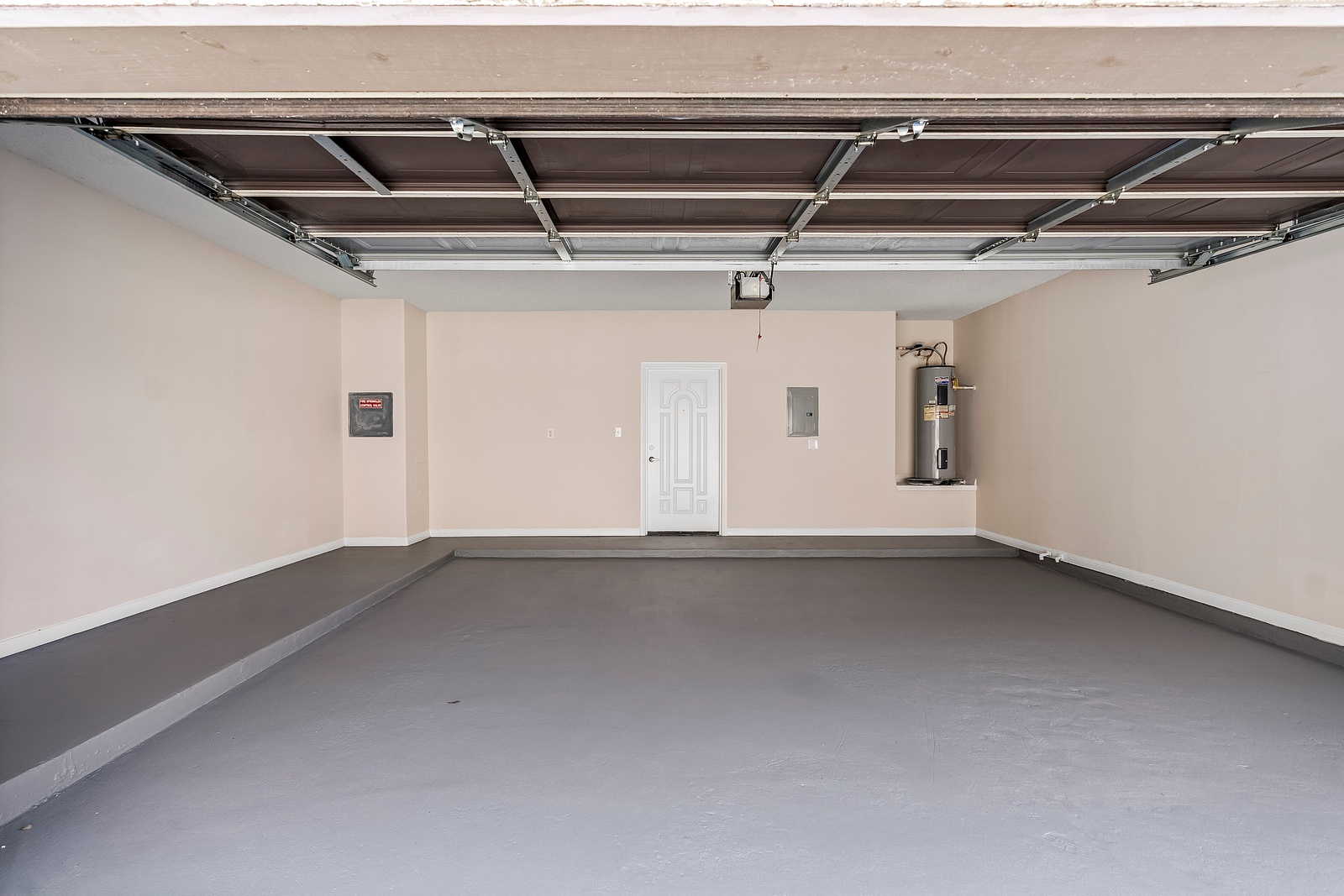 Attached Garage with Epoxy-Coated Flooring