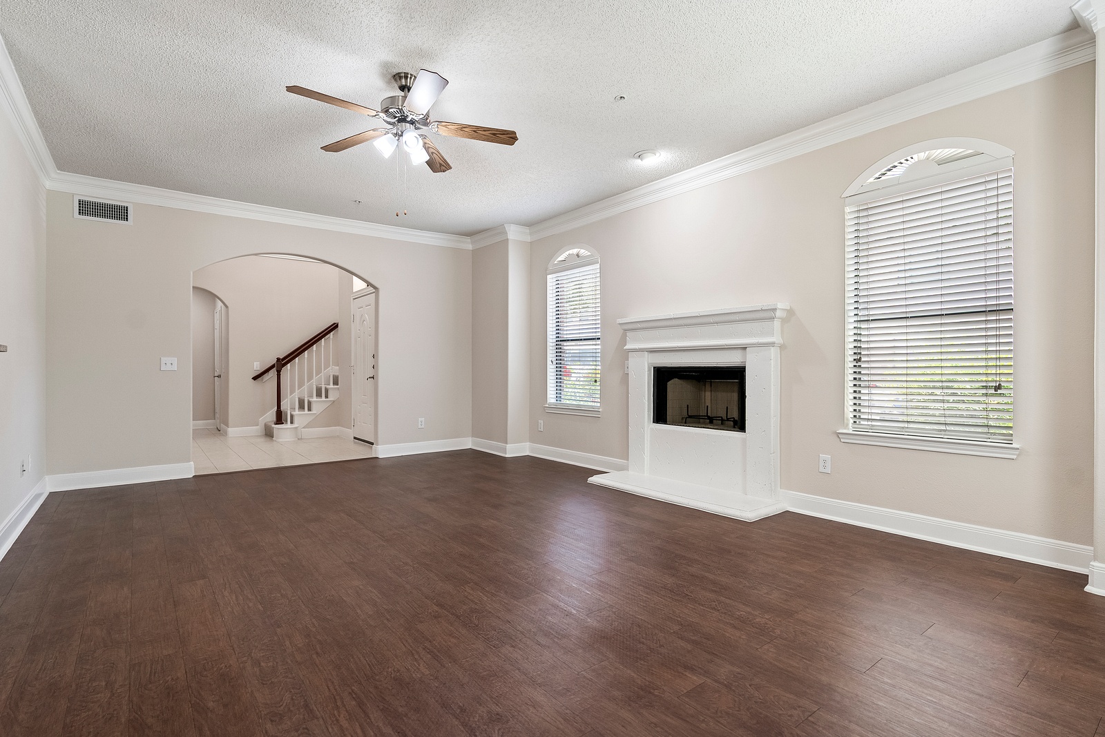 Living Room with Cozy Fireplace