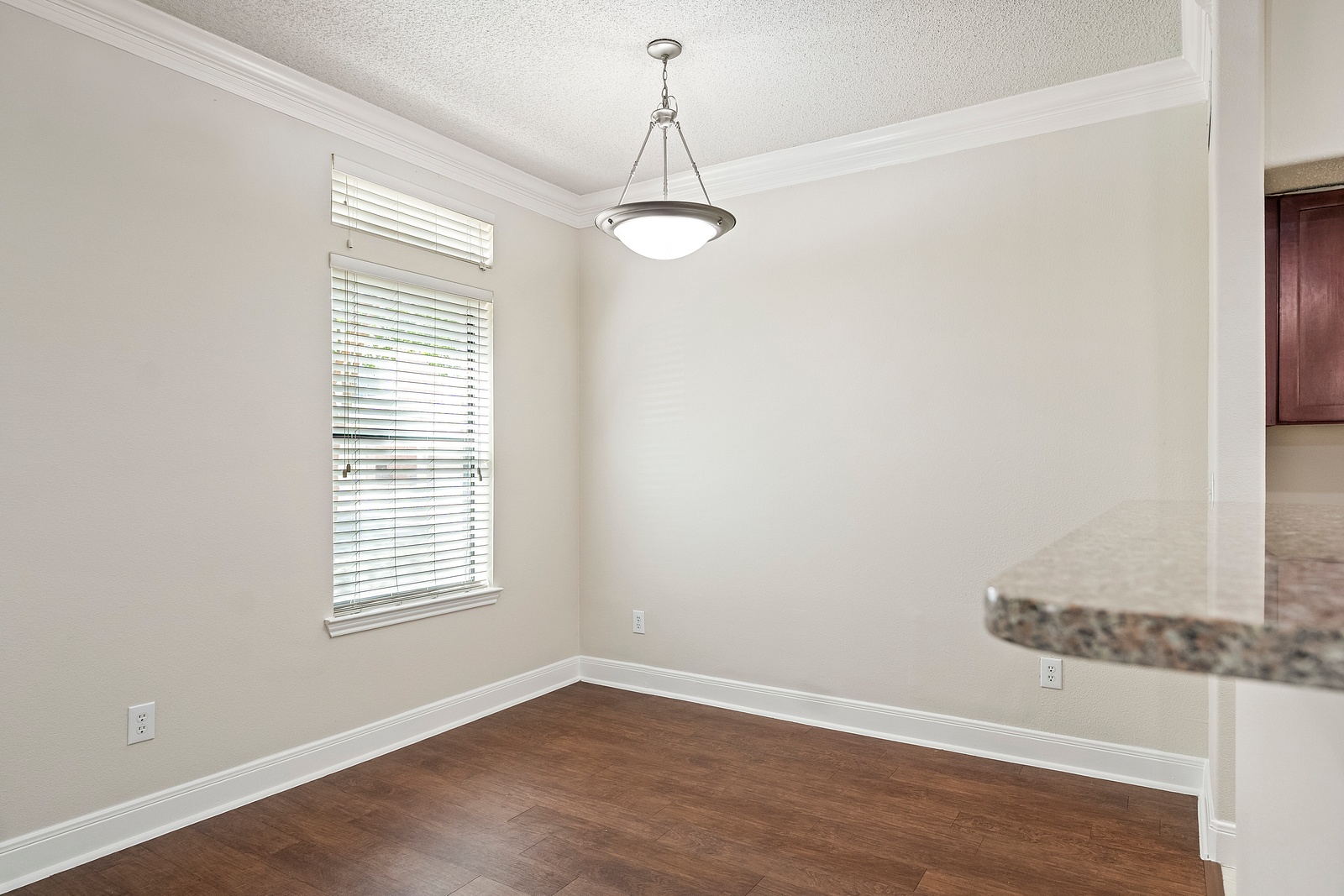 Dining Area with Pendant Lighting