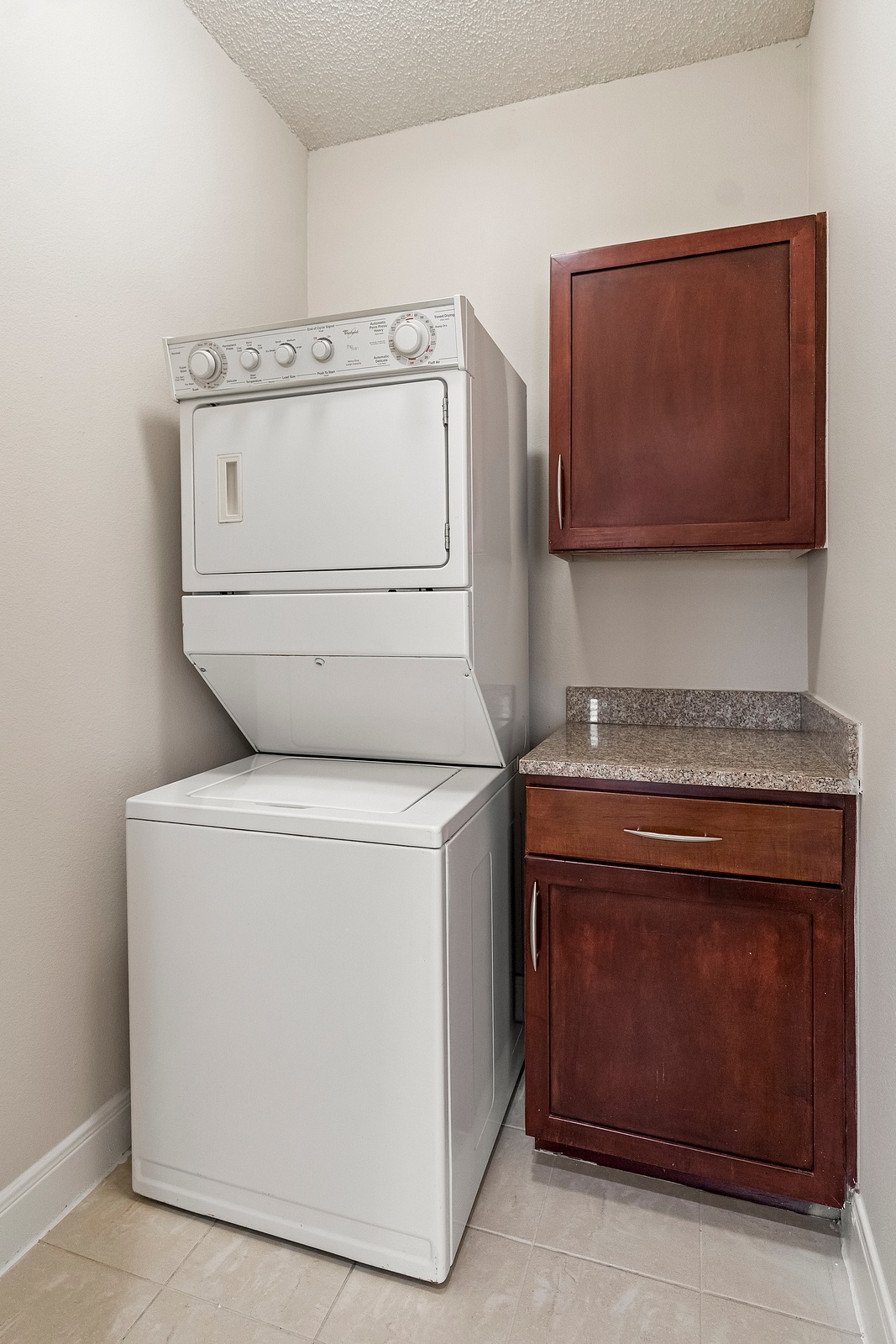 Laundry Closet with Stacked Washer and Dryer