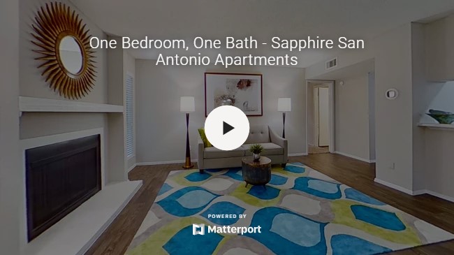 One Bedroom, One Bath - Sapphire San Antonio Apartments Virtual Tour