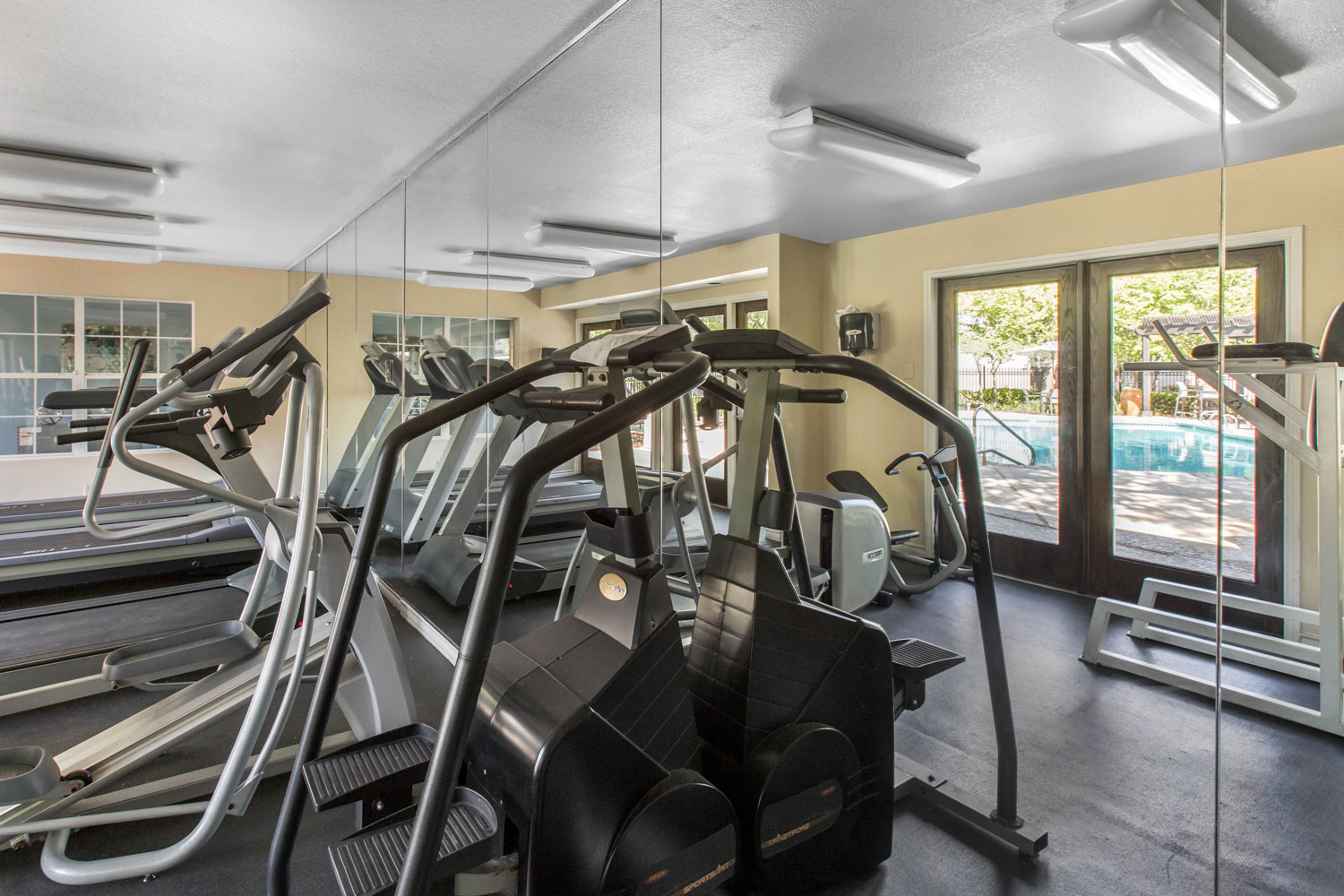 Multiple Equipment at the Fitness Center of Sapphire Apartments in San Antonio, TX