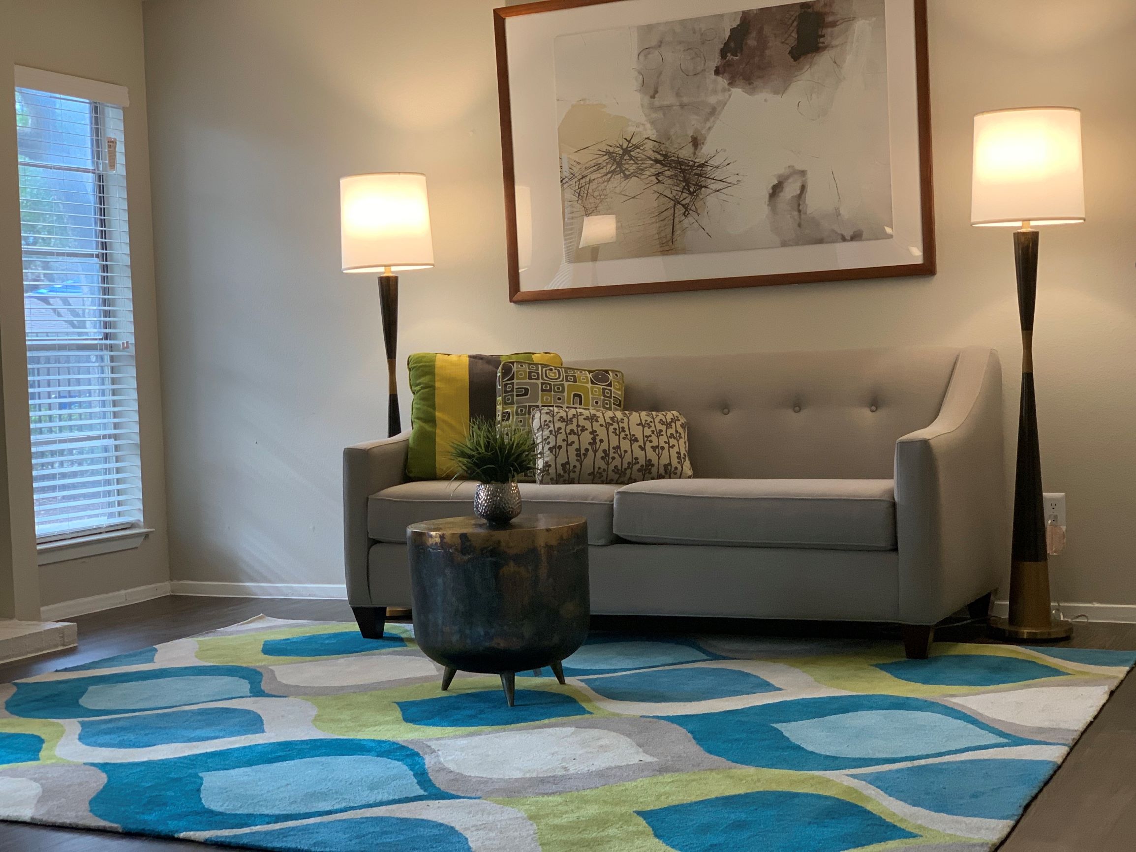 Slick Living Room Designs at Sapphire Apartments in San Antonio, TX