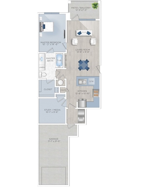 Floor plan layout for A4