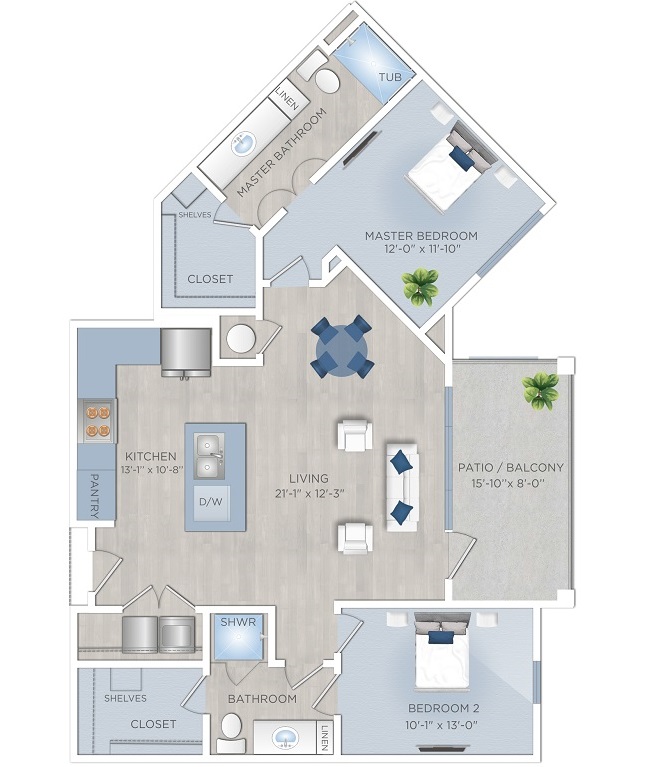 Floor plan layout for B3