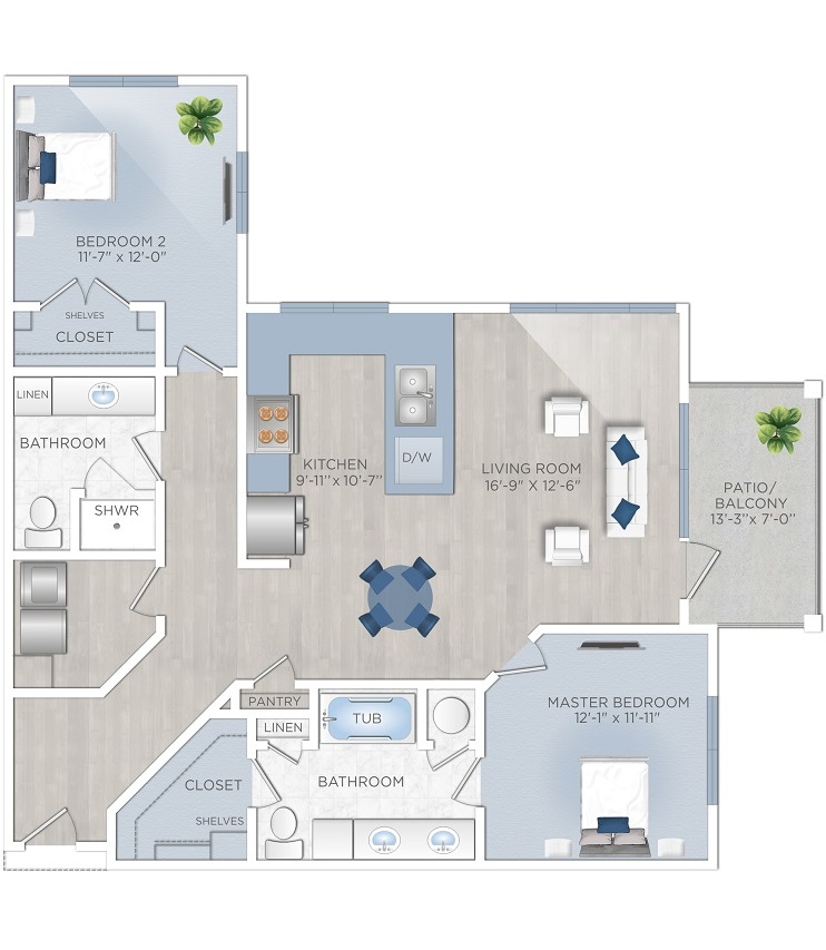 Floor plan layout for B4