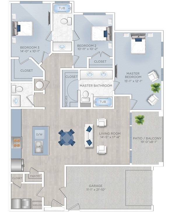 Floor plan layout for C1