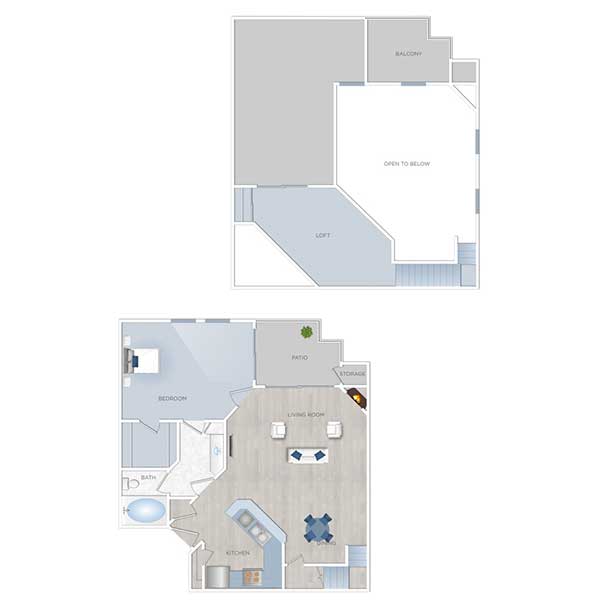 Floor plan layout for A + Loft