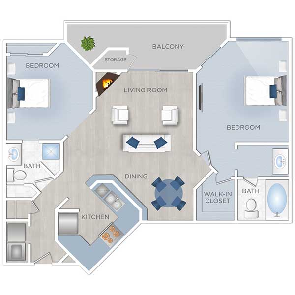 Floor plan layout for F