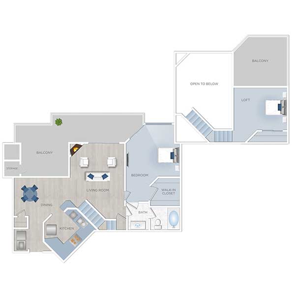 Floor plan layout for GL + Loft