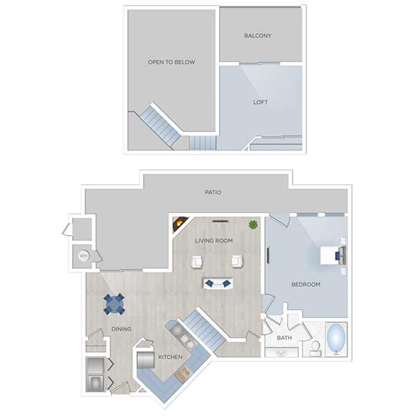 Floor plan layout for GL2 + Loft