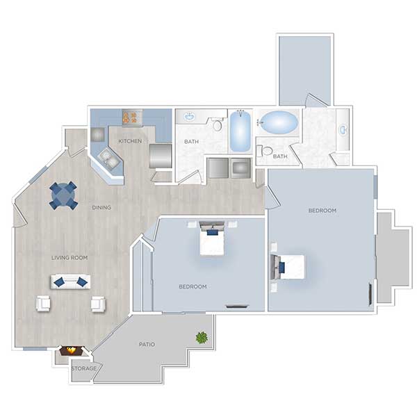 Floor plan layout for H