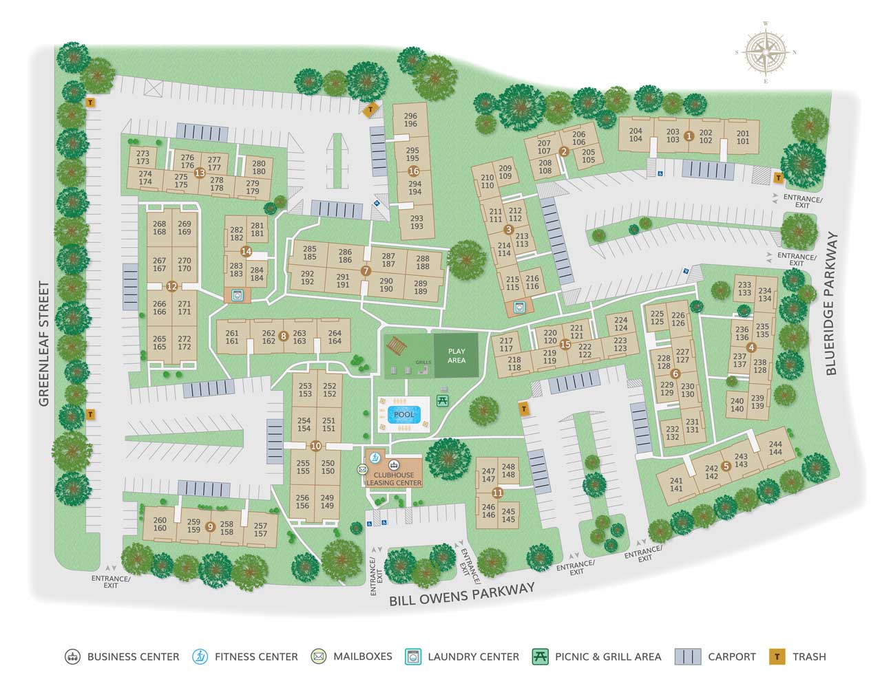 The Shelby Apartment Homes Site Plan