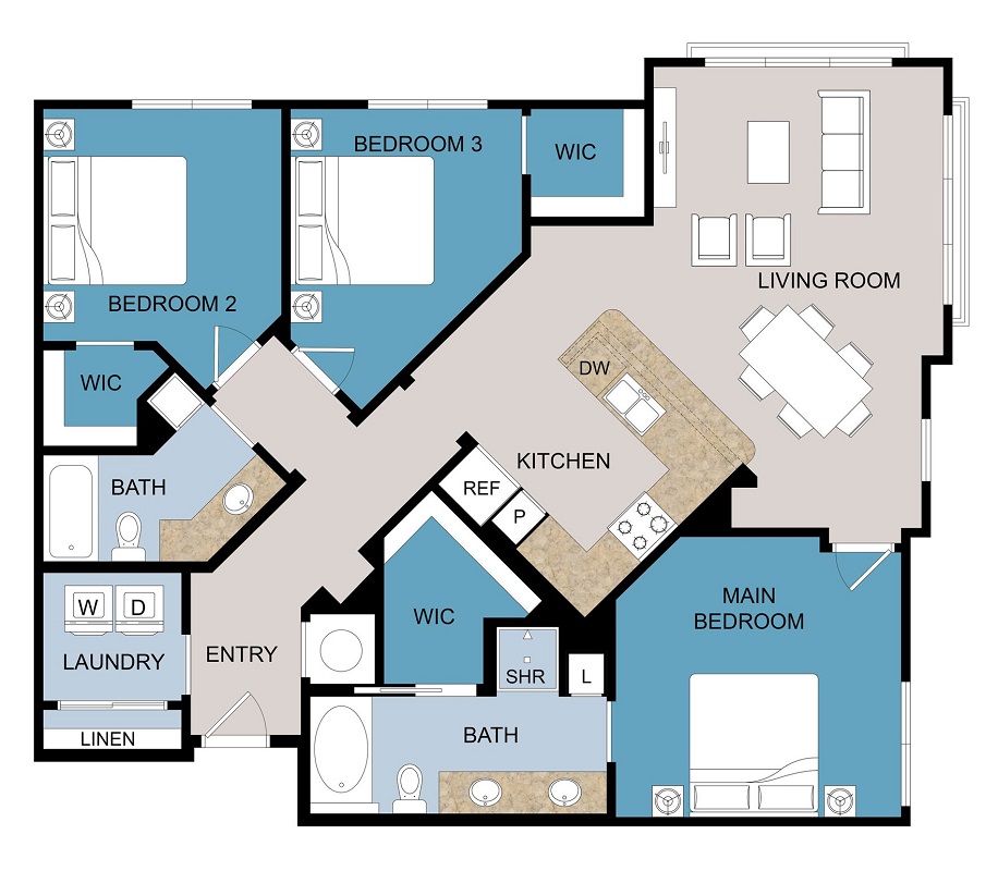 Floor plan layout for C1