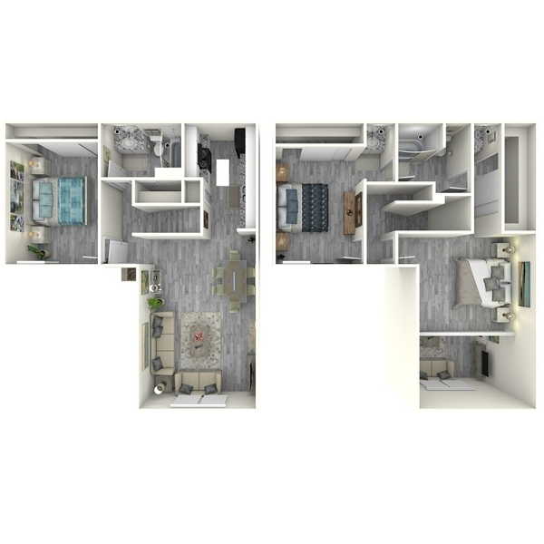 The Villas at Sierra Vista - Floorplan - 1X1 TH 