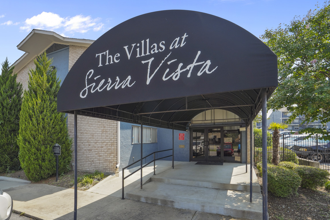 Property Sign ay The Villas at Sierra Vista Apartments in Fort Worth, TX 