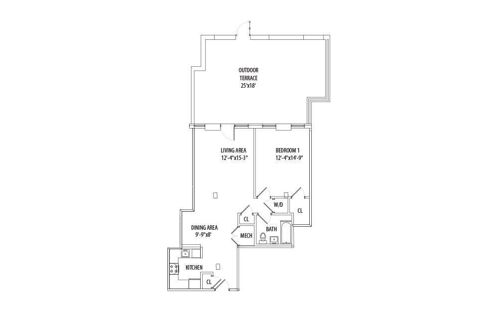 Informative Picture of 1 Bedroom w/ Private Patio