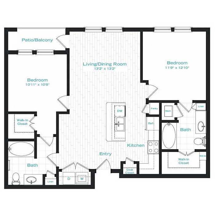 Floor plan layout for B4
