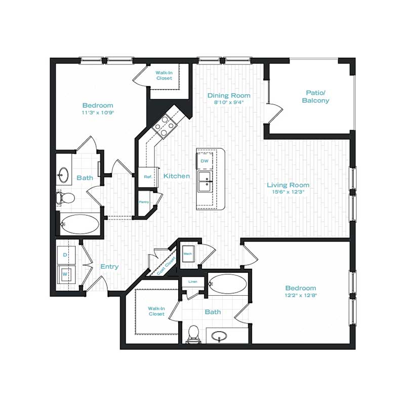 Floor plan layout for B5