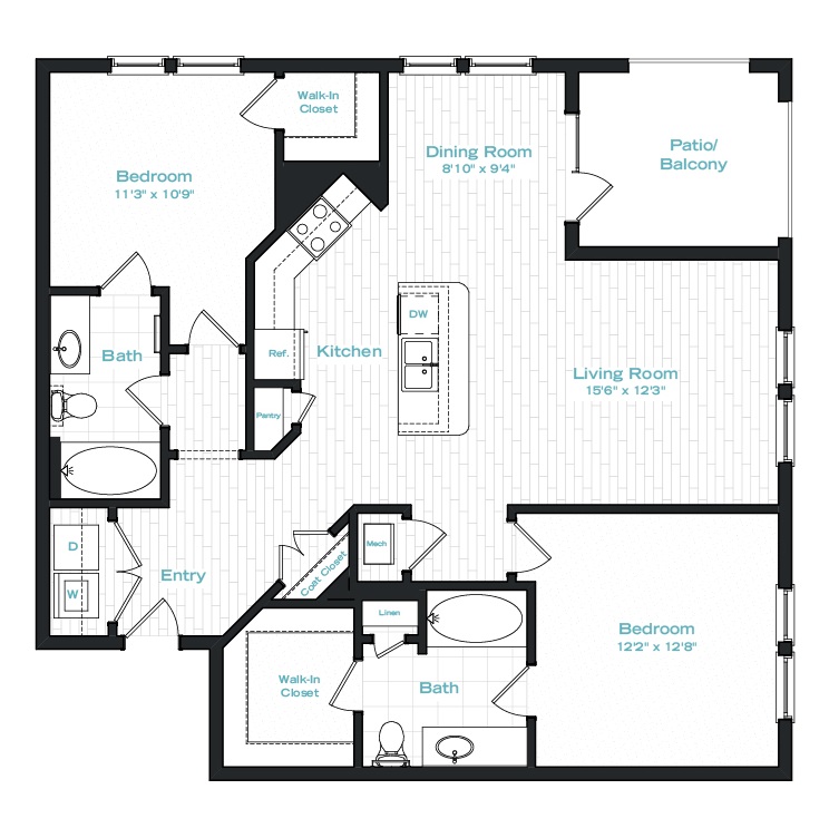 Floor plan layout for B3