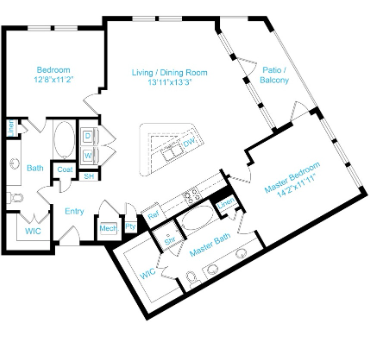 Floor plan layout for B8