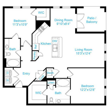 Floor plan layout for B9