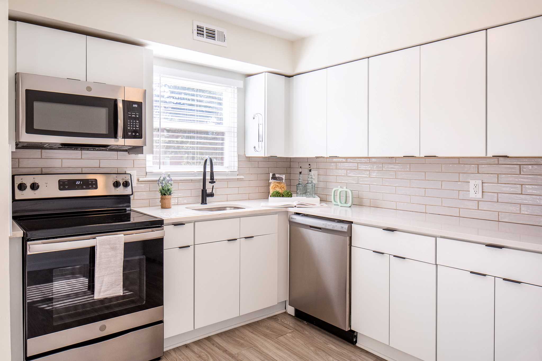 Stainless steel appliances at Somerville Gardens Apartments in Somerville, New Jersey