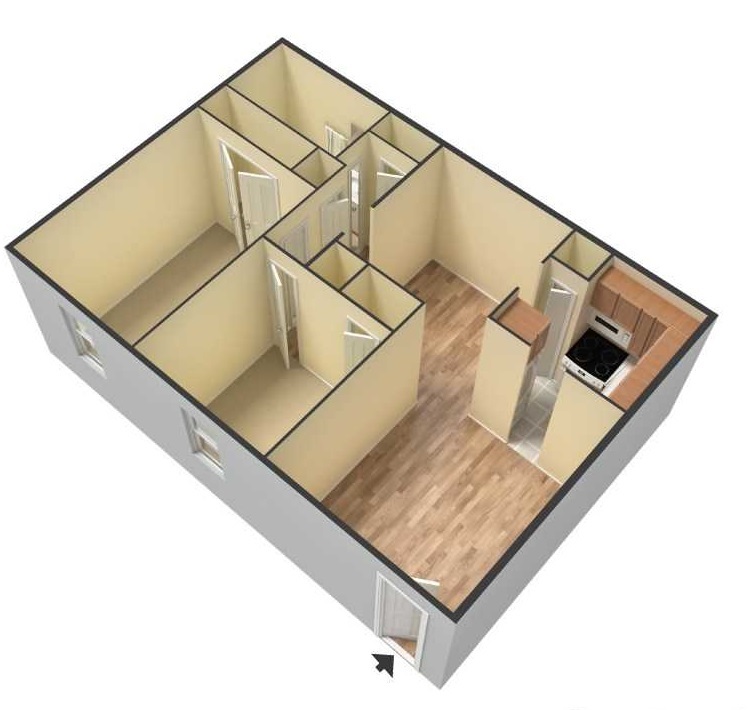 South Creekside Apartments - Floorplan - 2BR