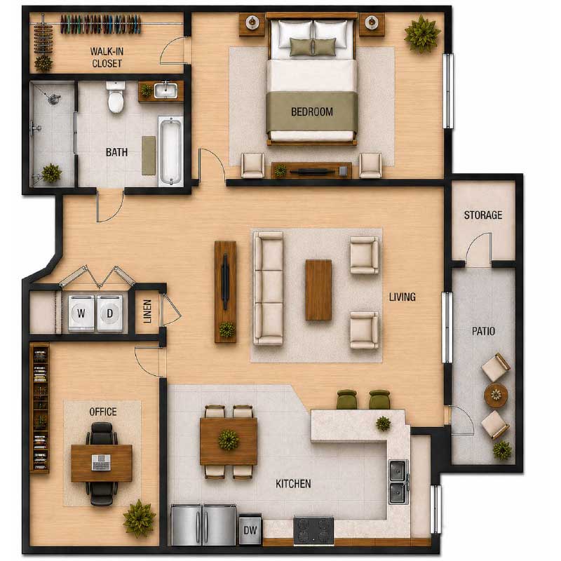 Floor plan layout for C1