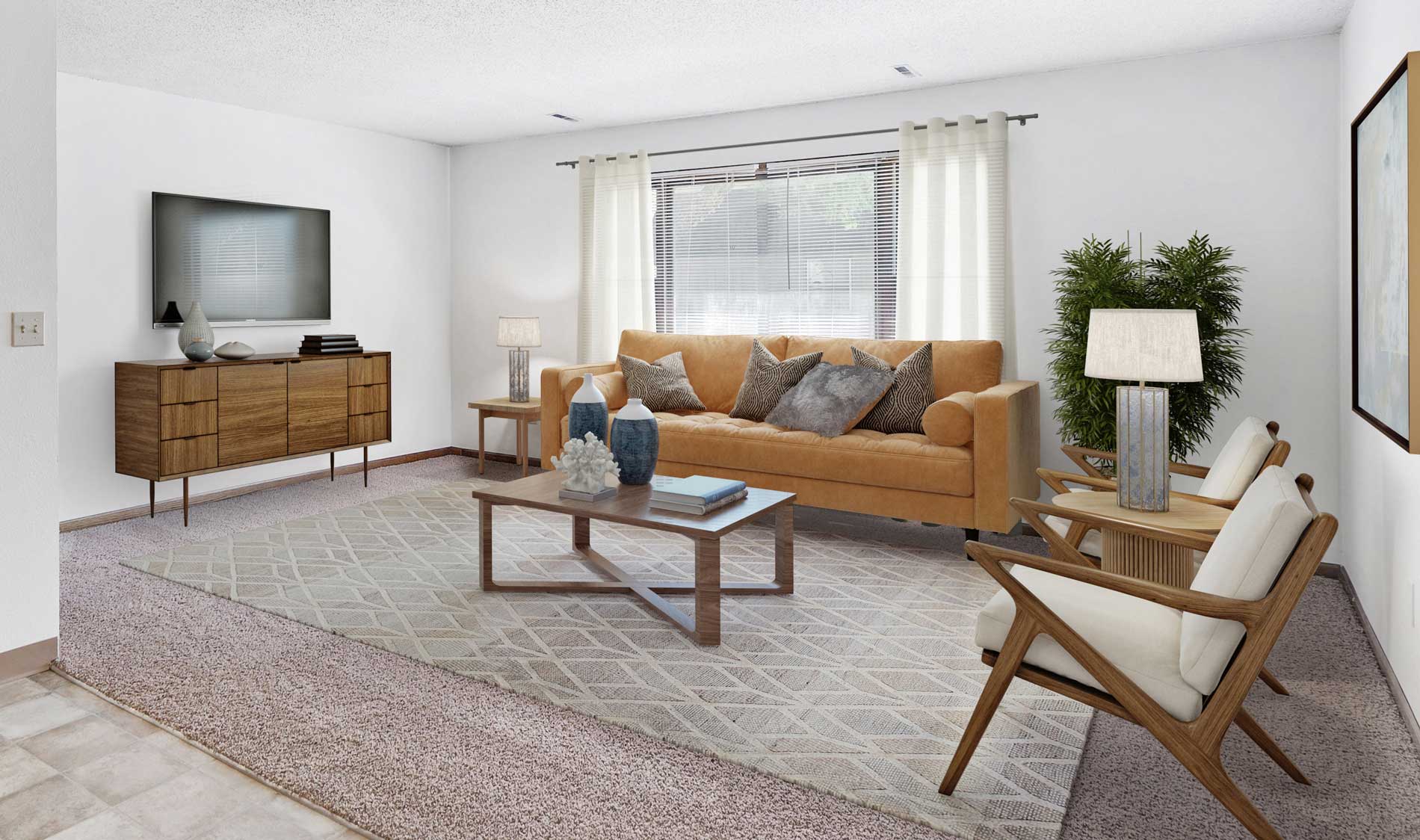 Living Room at South View Apartments