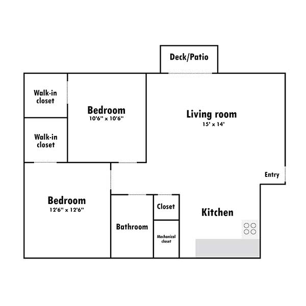 South View Apartments - Floorplan - Outlook | Classic