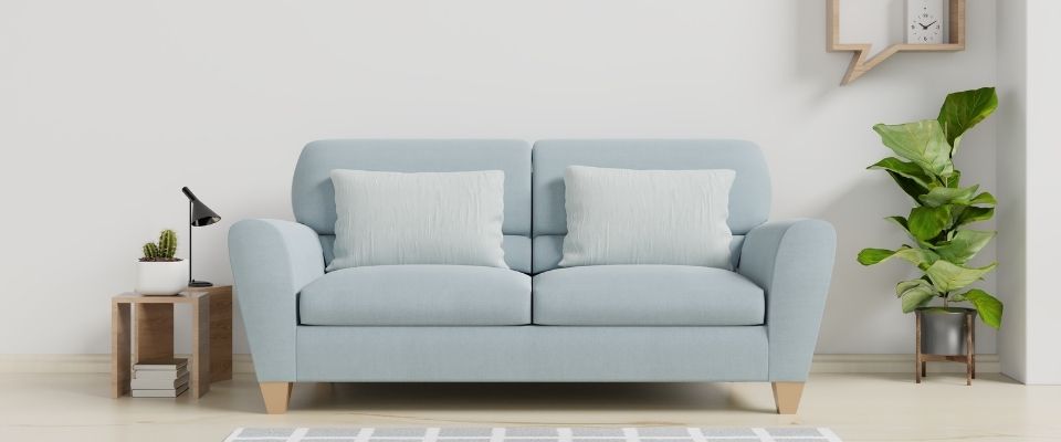 A minimalistic living room interior 